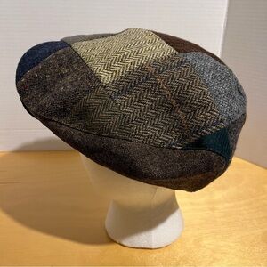 Hanna Hats NWT Donegal Ireland Wool Patchwork Newsboy Size XL